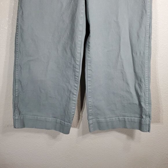 Madewell Emmett Wide-Leg Crop Pants Size 26 Light Blue Cotton/Elastane - Picture 10 of 13